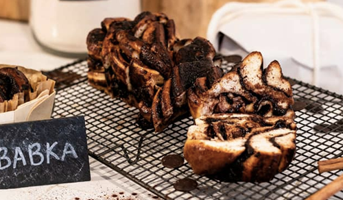 Delicious chocolate babka